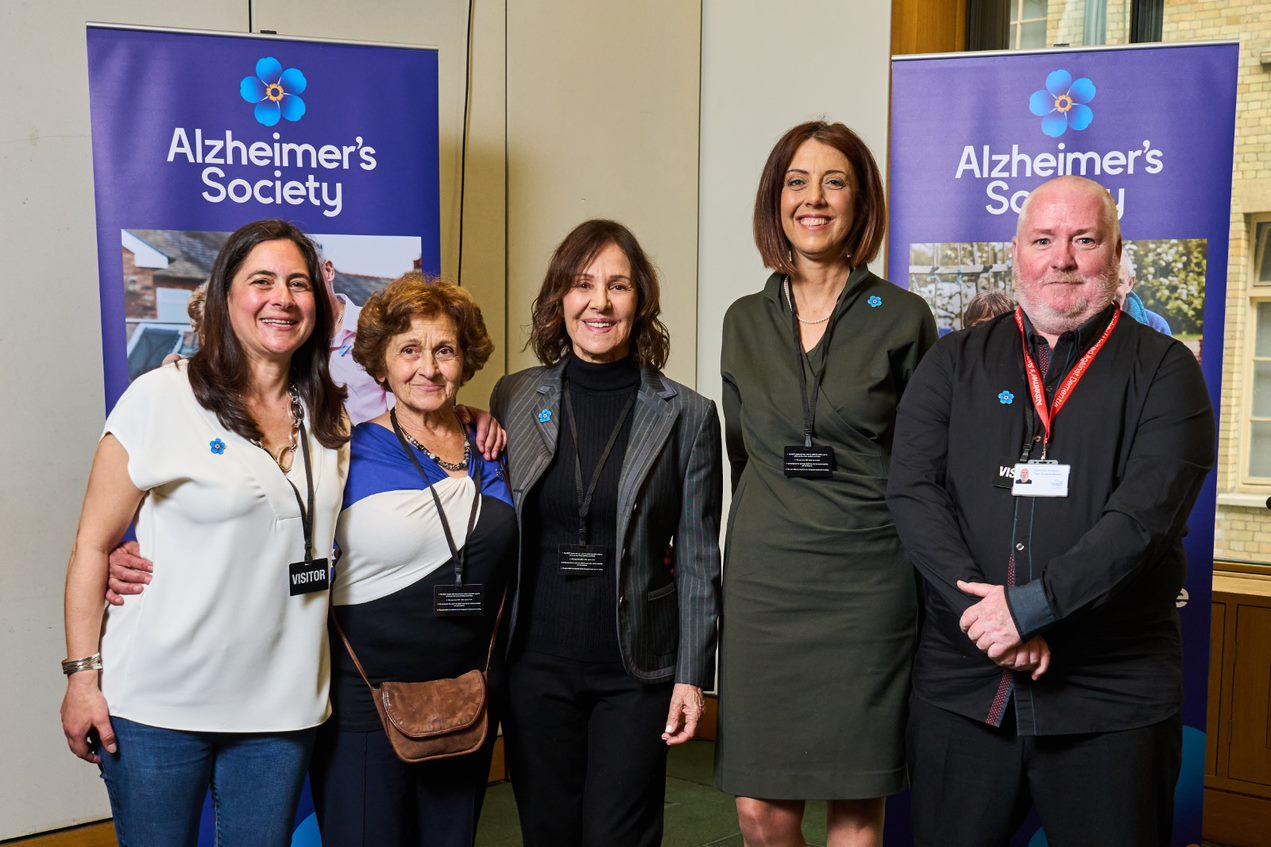 Campaigners Zoe, Koula and Eamonn with Dame Arlene Phillips and Kate Lee (CEO)